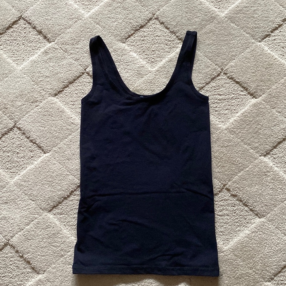 Theory black nylon tank top